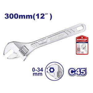 Llave ajustable 12 pul apertura 34mm EMTOP EAWH131222