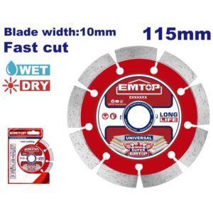 Disco widia segmentado 115mm SUPER EMTOP EDDC011152