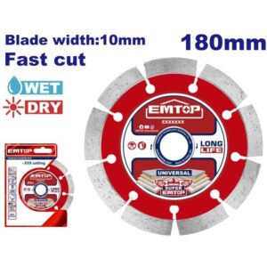 Disco widia segmentado 180mm EMTOP EDDC011802