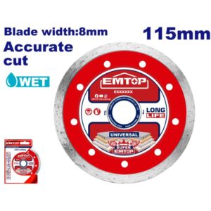 Disco de widia continuo 115mm Industrial EMTOP EDDC021152