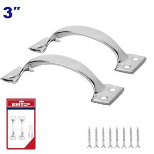 Manija tirador de puerta zinc 3 pul x 2 unid c/tor.emblistado EMTOP EMNM1K03