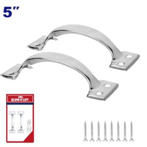 Manija tirador de puerta zinc 5 pul x 2 unid c/tor.emblistado EMTOP EMNM1K05