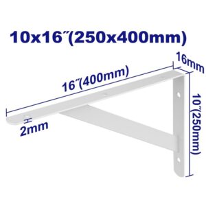 MENSULA REFORZADA BLANCA 40 X 25CN 2MM TV