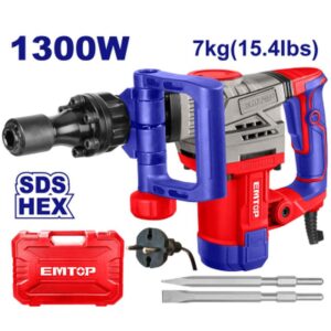 Demoledor SDS HEX  1300W-220V-7K-20J EMTOP EDBRH1301