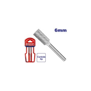 Fresa cilindrica de tungsteno diam 8mm perno 6mm EMTOP EHRRC0601 Emtop