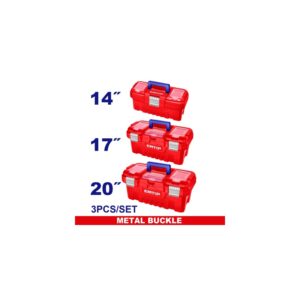 Set de cajas plasticas herramientas 14, 17 y 20 pulg cierre Metalico EMTOP EPBXK0302