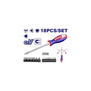 Set destornillador flexible 18 pzs CrV magnetica EMTOP ESSTFL1802