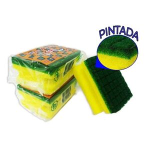 Esponja cocina exlim salvau - Verde y amarilla