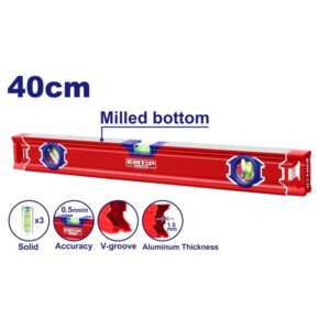 Nivel aluminio indust.40cm 3 gotas doble rectif.c/antigolpe EMTOP ESLL24001