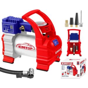 Compresor 12V 140PSI 4 picos 3mts c/luz EMTOP EAAC3501 (OFERTA)