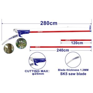 Serrucho de poda de altura INDUSTRIAL max 2,8mt  EMTOP EPSR252804
