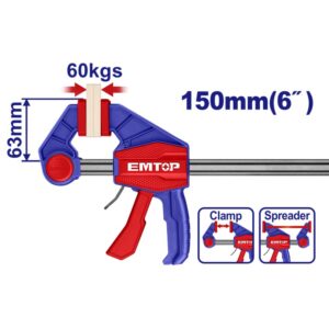 Prensa Rapida Clamp 63x150mm EMTOP ECLPQ60101 Emtop