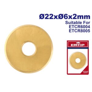 Cuchilla para cortaceramicas 22x6x2mm p/ETCR6004 y ETCR8005 SUPER EMTOP ETCR6004B