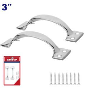 Manija tirador de puerta zinc 3 pul x 2 unid c/tor.emblistado EMTOP EMNM1K03