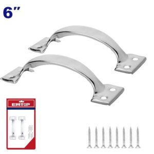 Manija tirador de puerta zinc 6 pul x 2 unid c/tor.emblistado EMTOP EMNM1K06