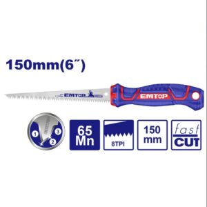 Serrucho para yeso 150mm 65 Manganeso triple afilado SUPER EMTOP EHASW1501