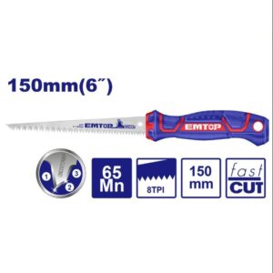 Serrucho para yeso 150mm 65 Manganeso triple afilado SUPER EMTOP EHASW1501