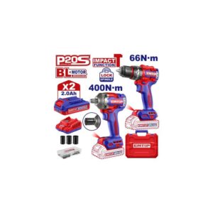 Combo talad.imp.atornillador 66Nm + llave imp.1/2 400Nm EMTOP ECKL20275-4