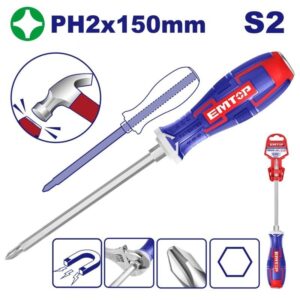 Destornillador Phillips de Golpe Industr. imantado S2  EGTSPH2150
