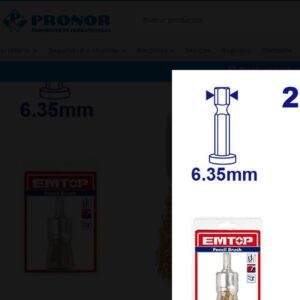 Cepillo descarbonizador 25mm con perno 1/4 EMTOP EWCB30251