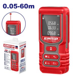 Medidor de distancia laser 60 mt TOP VALUE EMTOP EMDL1516