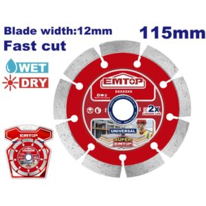 DISCO WIDIA SEGMENTADO 115M S12MM INDUSTRIAL