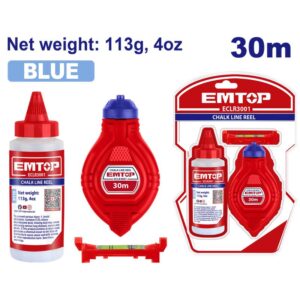 Chocla tira linea con nivel 30mts c/polvo EMTOP ECLR3001