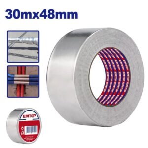 Cinta de Aluminio bajas y altas temperaturas 48mm x 30m TOP VALUE EMTOP EMVF6H30