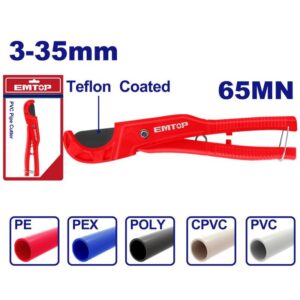 Cortatubos de 3-35mm cpo de aluminio 207mm TOP VALUE EMTOP EMPC54636