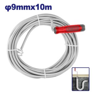 Destapacañeria resorte 9mm x 10Mt alambre 1,9mm TV EMTOP EMDD2310