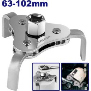 Llave 3 patas saca filtro 63-102mm 1/2 y 3/8 TV EMTOP EMUL1401