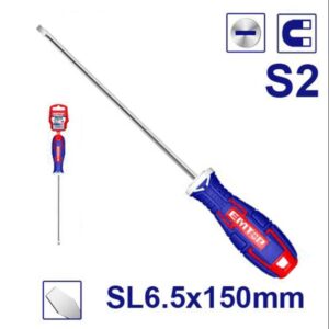 Destornillador Plano Industrial imantado S2 PL6x150 EMTOP ESDRSL6602